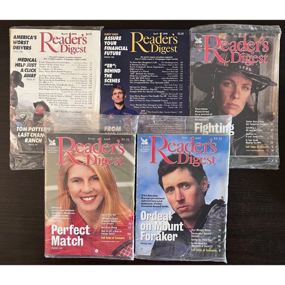 NIP Reader's Digest Magazine Lot Of Five March 1998 - July 1998 - Picture 1 of 1